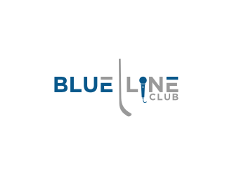 blue line club logo design by bricton