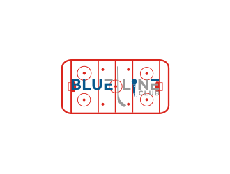 blue line club logo design by bricton