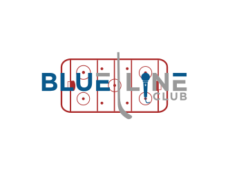 blue line club logo design by bricton