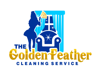 The Golden Feather Cleaning Service  logo design by cgage20