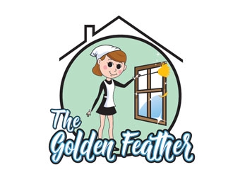 The Golden Feather Cleaning Service  logo design by LucidSketch