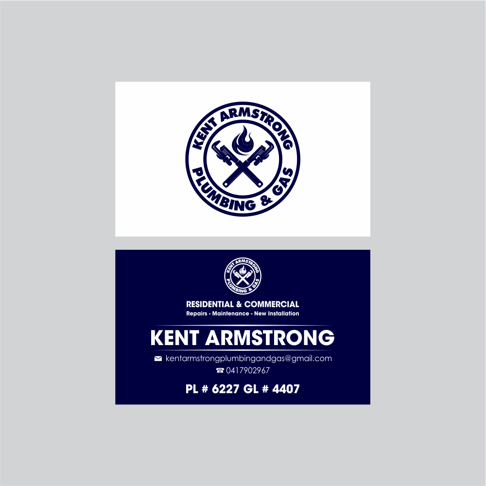 Kent Armstrong Plumbing & Gas logo design by Girly