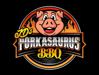JDs Porkasaurus BBQ logo design by jaize