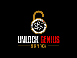 Unlock Genius logo design by evdesign