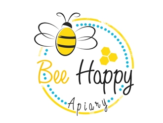Bee Happy Apiary logo design by Arrs