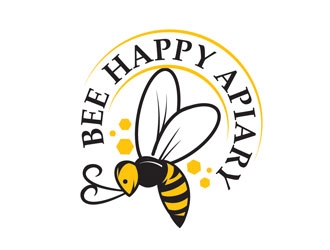 Bee Happy Apiary logo design by LucidSketch
