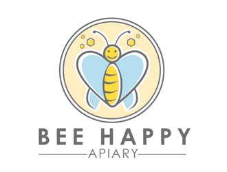 Bee Happy Apiary logo design by LucidSketch
