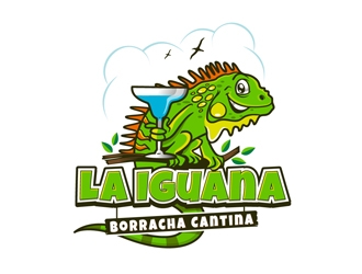 La Iguana Borracha Cantina logo design by DreamLogoDesign