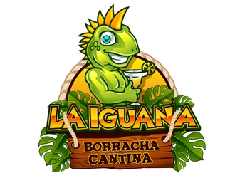 La Iguana Borracha Cantina logo design by DreamLogoDesign