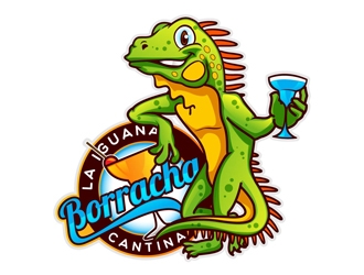 La Iguana Borracha Cantina logo design by DreamLogoDesign