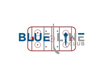 blue line club logo design by bricton