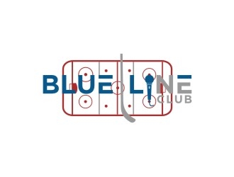 blue line club logo design by bricton