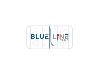 blue line club logo design by bricton