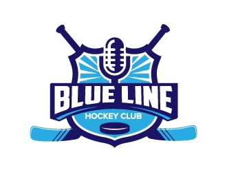 blue line club logo design by jaize