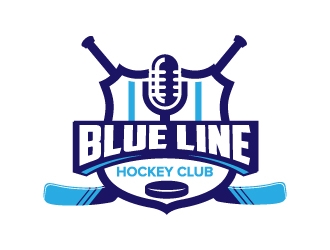 blue line club logo design by jaize