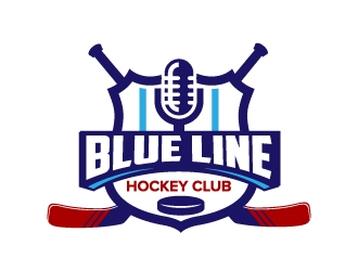 blue line club logo design by jaize