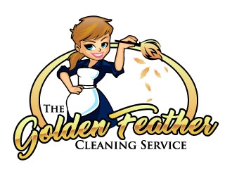 The Golden Feather Cleaning Service  logo design by daywalker
