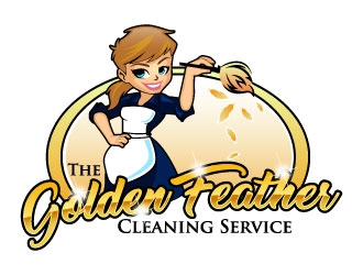 The Golden Feather Cleaning Service  logo design by daywalker