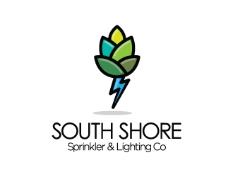South Shore Sprinkler & Lighting Co. logo design by Boomstudioz