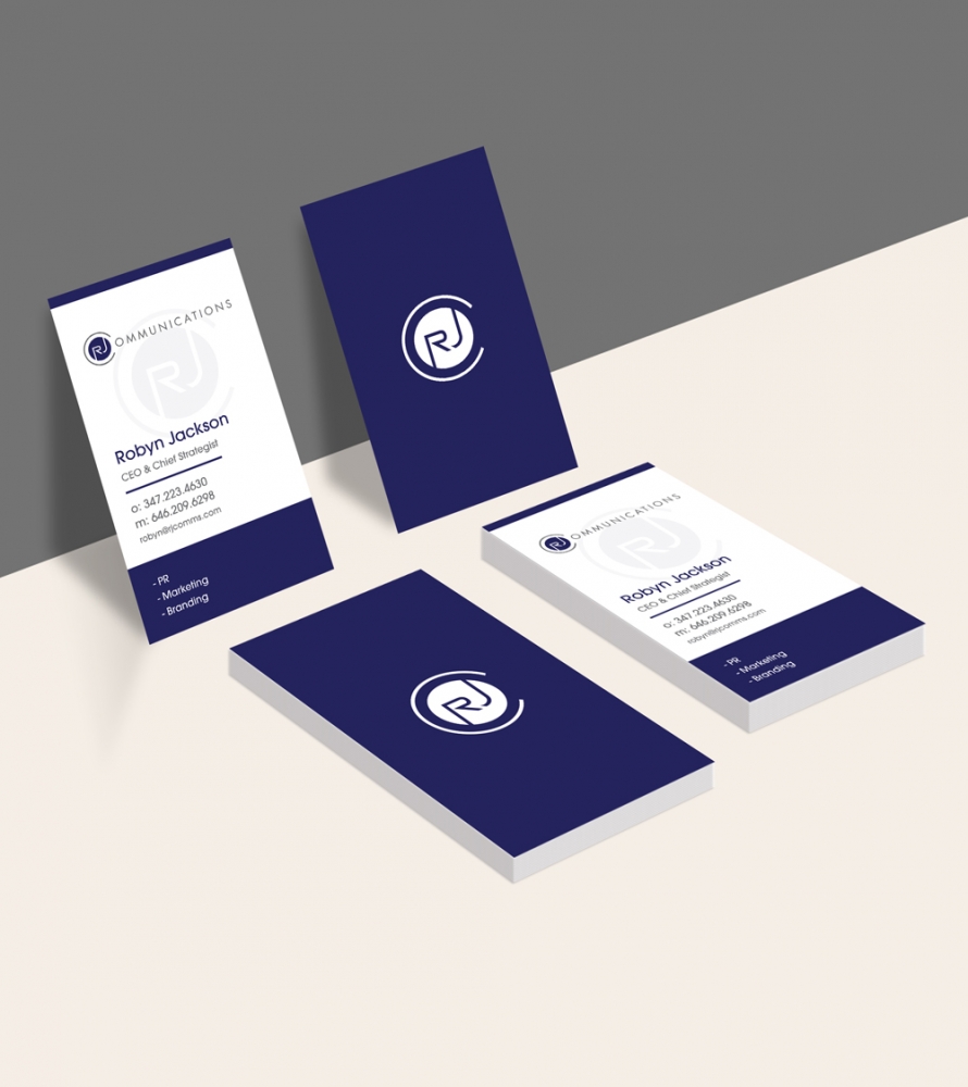 RJ Communications logo design by abss