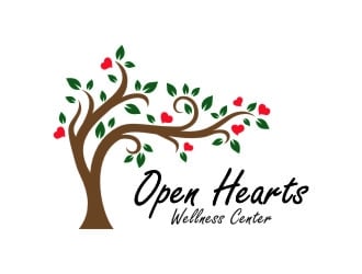 Open Hearts Wellness Center logo design by jetzu