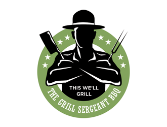The Grill Sergeant BBQ logo design by logolady