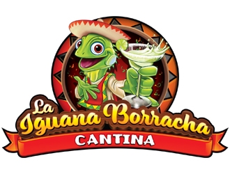 La Iguana Borracha Cantina logo design by ZedArts