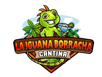 La Iguana Borracha Cantina logo design by DreamLogoDesign