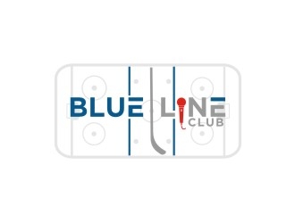 blue line club logo design by bricton
