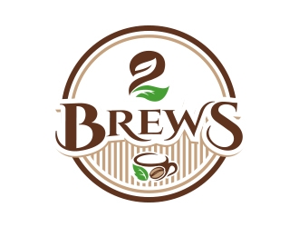 2Brews logo design by MarkindDesign