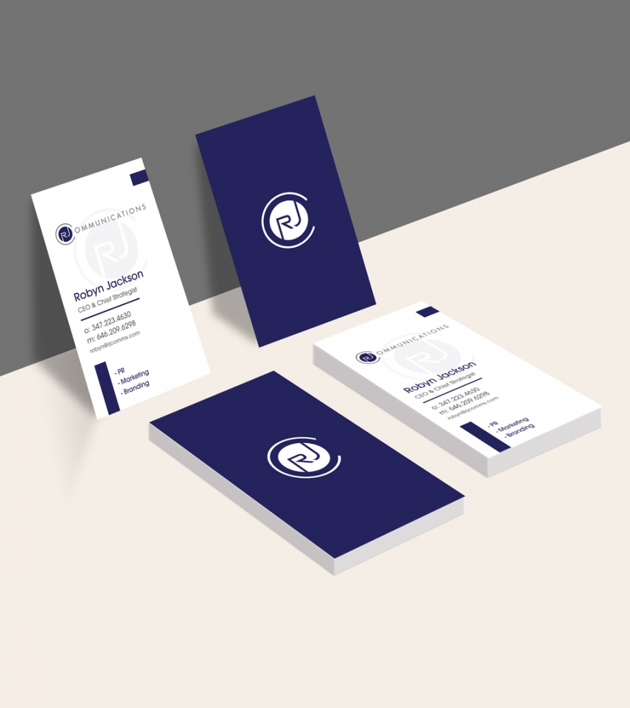 RJ Communications logo design by abss