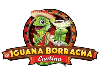 La Iguana Borracha Cantina logo design by ZedArts