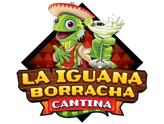 La Iguana Borracha Cantina logo design by ZedArts