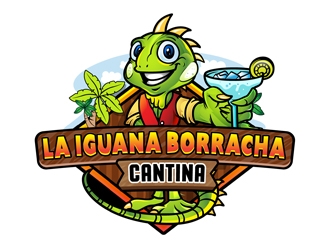 La Iguana Borracha Cantina logo design by DreamLogoDesign
