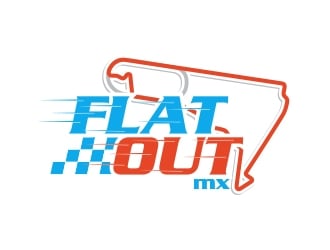 Flat Out MX logo design by MarkindDesign