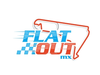 Flat Out MX logo design by MarkindDesign