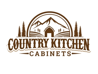 Country Kitchen Cabinets logo design by DreamLogoDesign