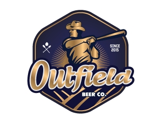 Outfield Beer Company logo design by emberdezign