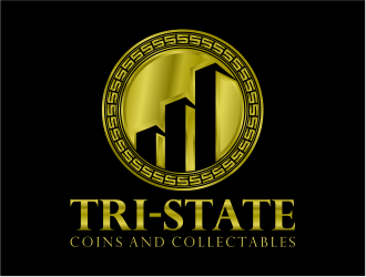 Tri-state coins and collectables logo design by mutafailan