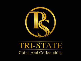 Tri-state coins and collectables logo design by mikael