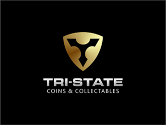 Tri-state coins and collectables logo design by hole