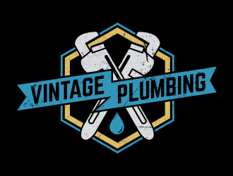 Vintage Plumbing logo design by Dakon
