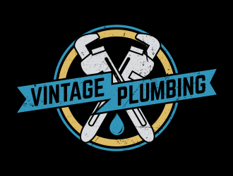 Vintage Plumbing logo design by Dakon