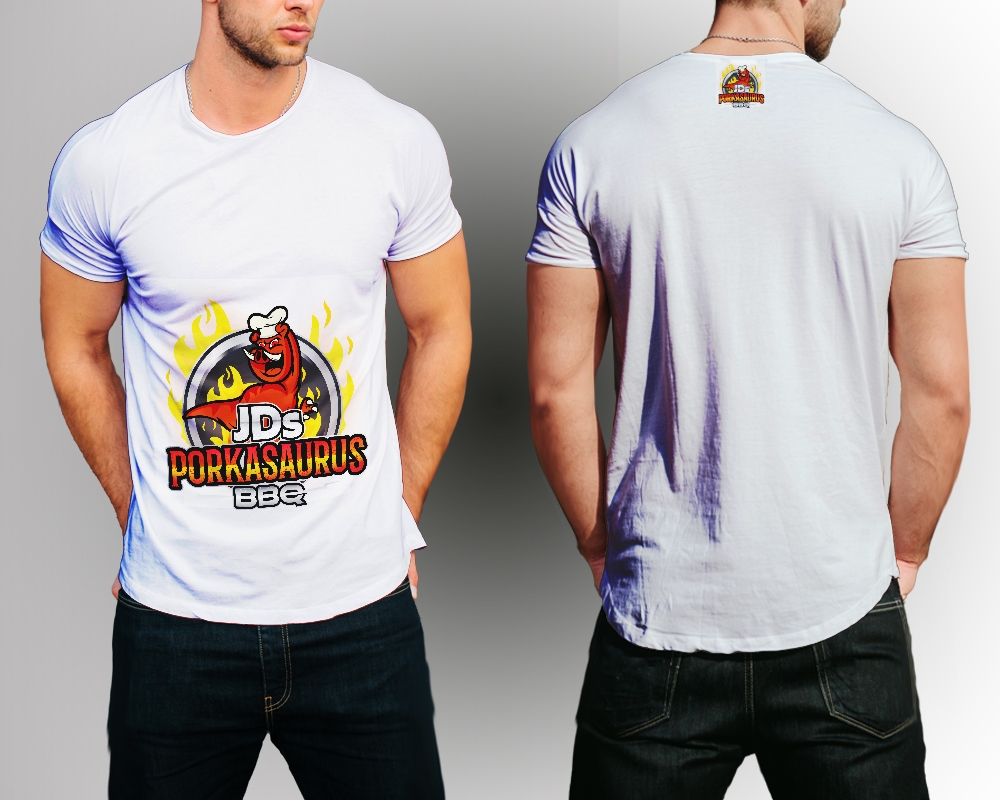 JDs Porkasaurus BBQ logo design by MastersDesigns