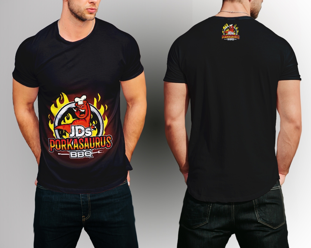 JDs Porkasaurus BBQ logo design by MastersDesigns