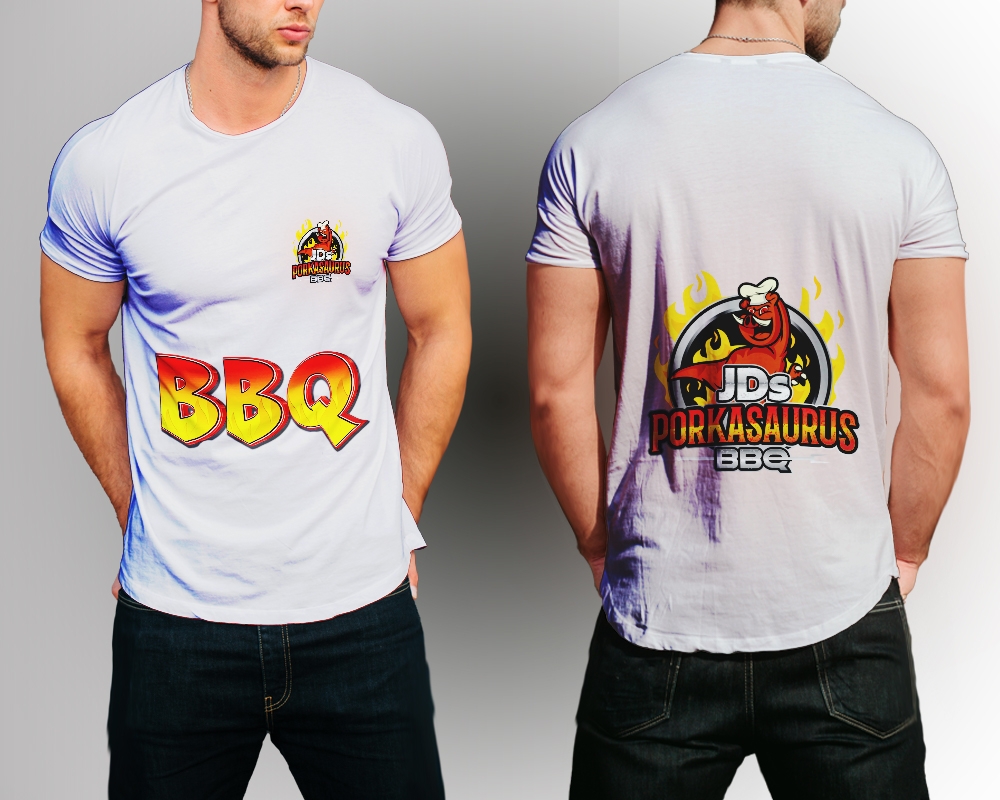 JDs Porkasaurus BBQ logo design by MastersDesigns