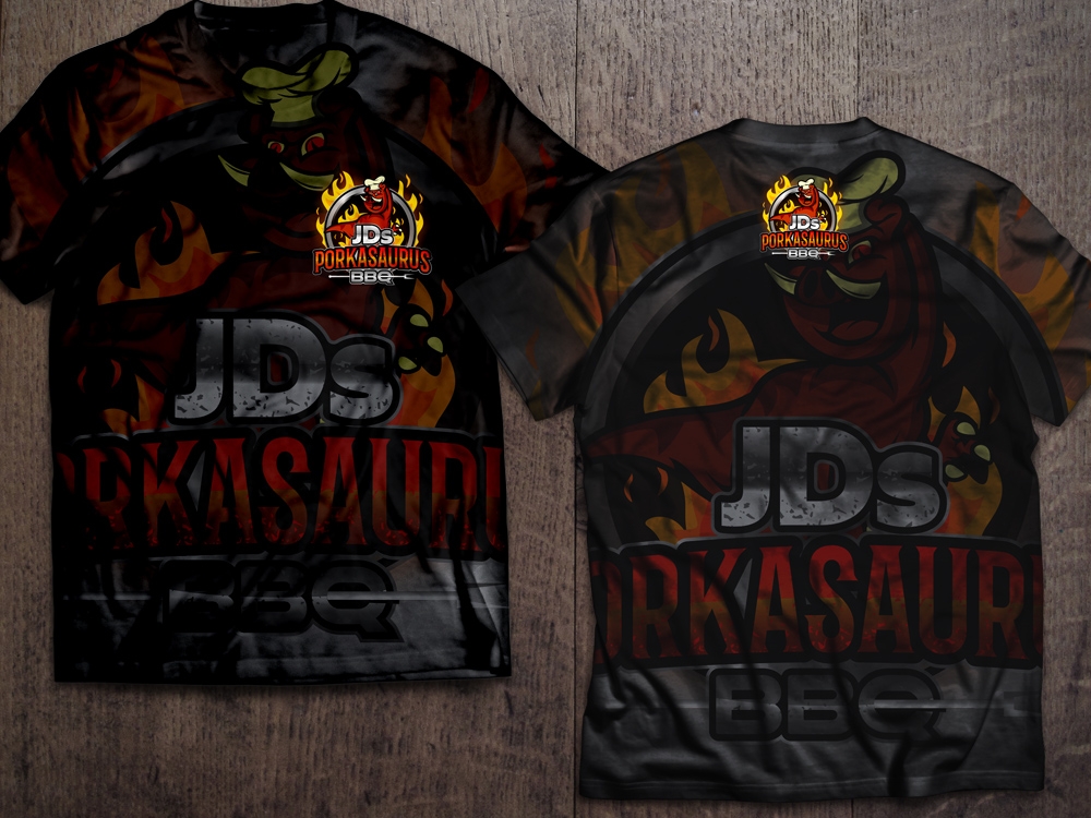 JDs Porkasaurus BBQ logo design by aamir