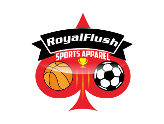 RoyalFlush sports apparel logo design by dasam