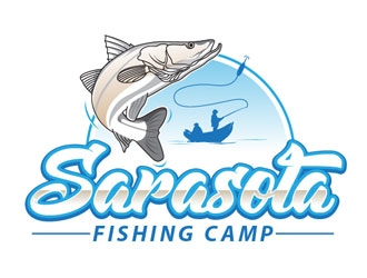 Sarasota Fishing Camp logo design by kingfisher