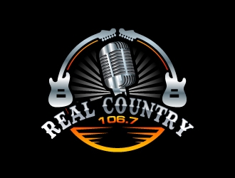 Real Country 106.7 logo design by uttam